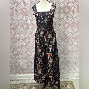 CoraMoon Mushroom Print Crop Top + Wide Leg Pants Set Sz 6-8